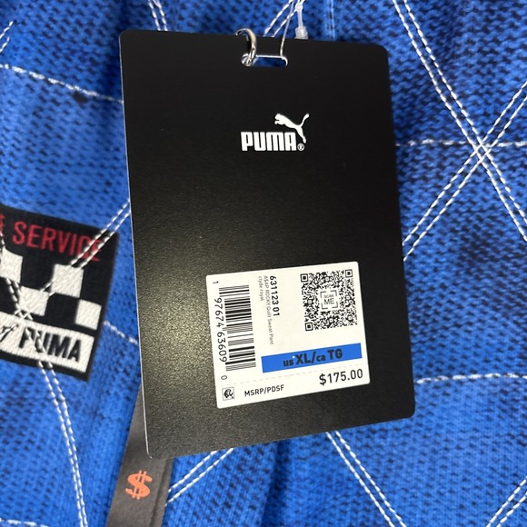 Puma x ASAP Rocky Quilted Sweatpants Clyde Royal Blue Men's Sz XL 631123-01 $175 - Picture 8 of 10